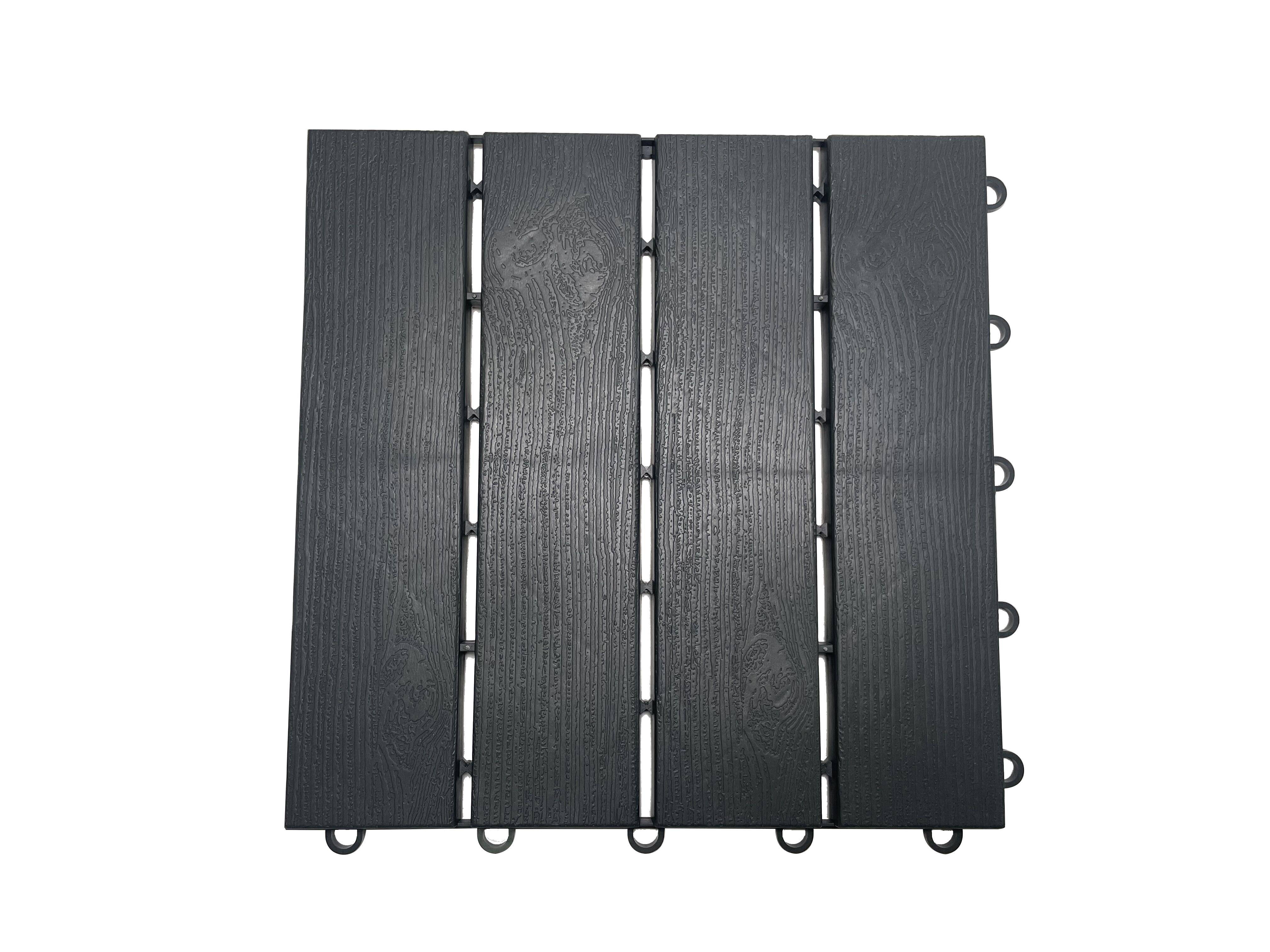 CARREAUX PLASTIQUE PACK 4 EFFET BOIS 30X1.5CM