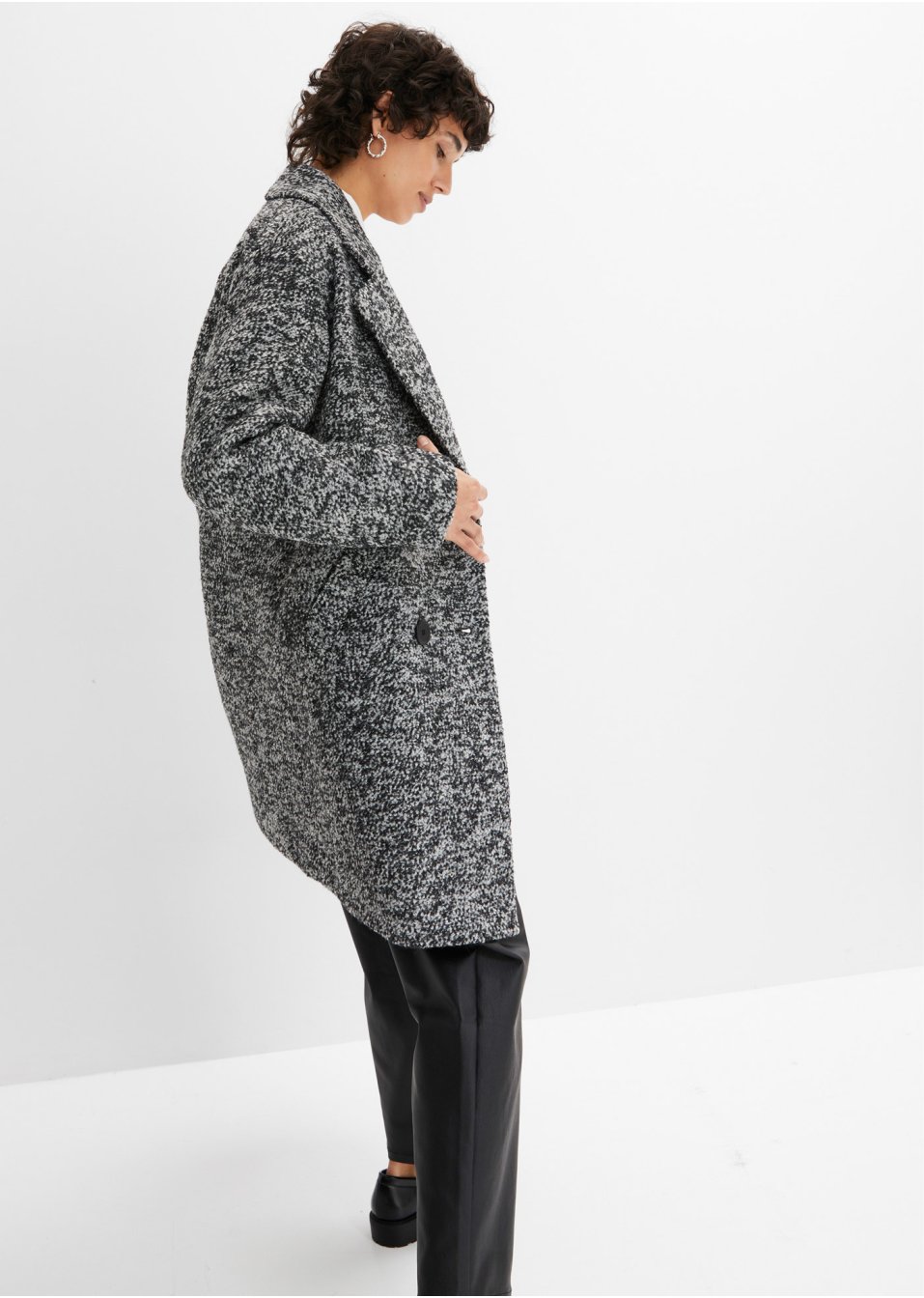 Manteau caban avec teneur en laine, raccourci