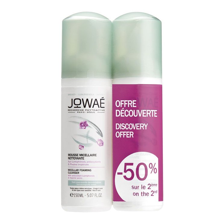 Duo Mousse Micellaire Nettoyante 150mlx2 Demaquillage Jowae