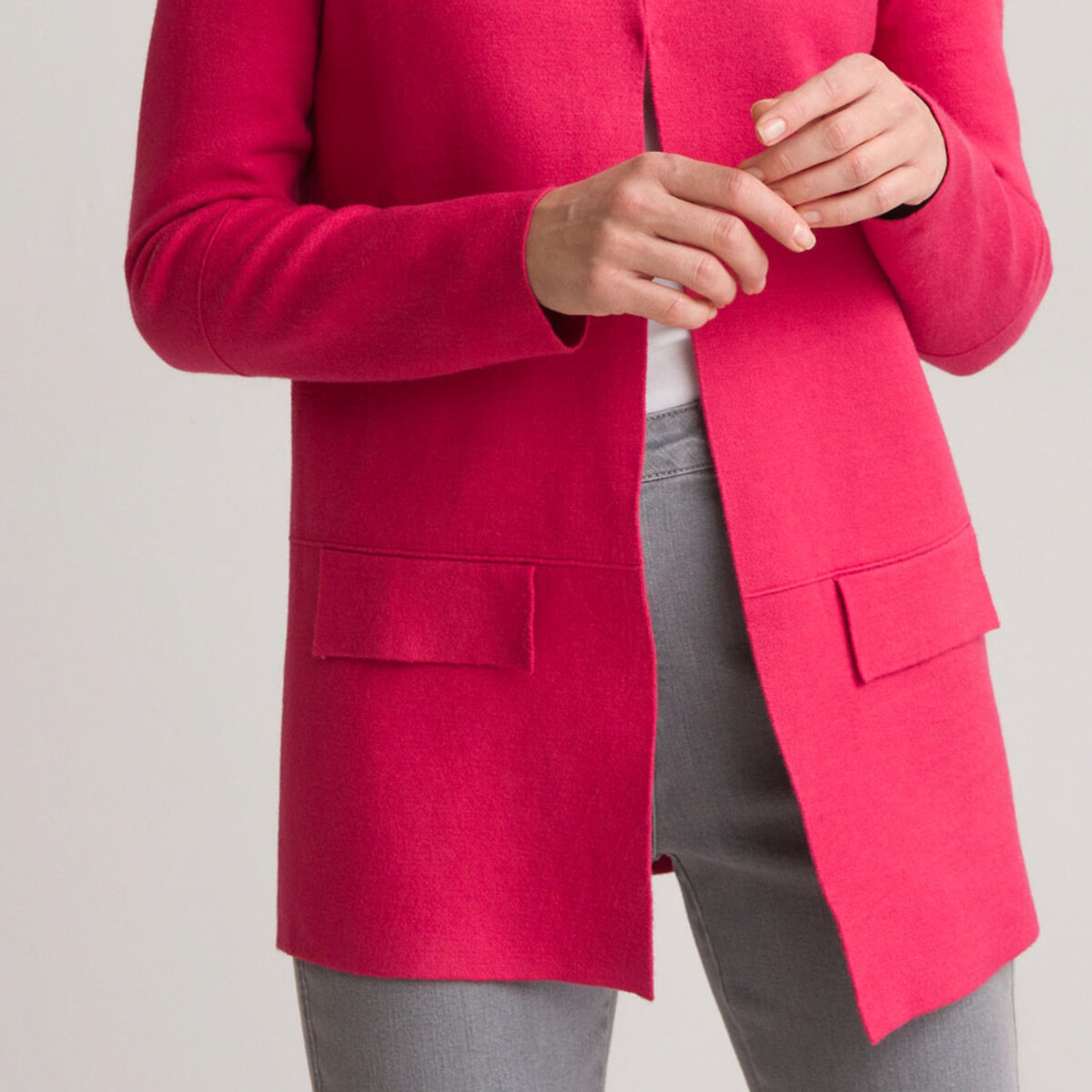 ANNE WEYBURN<br>Cardigã longo em malha Milano