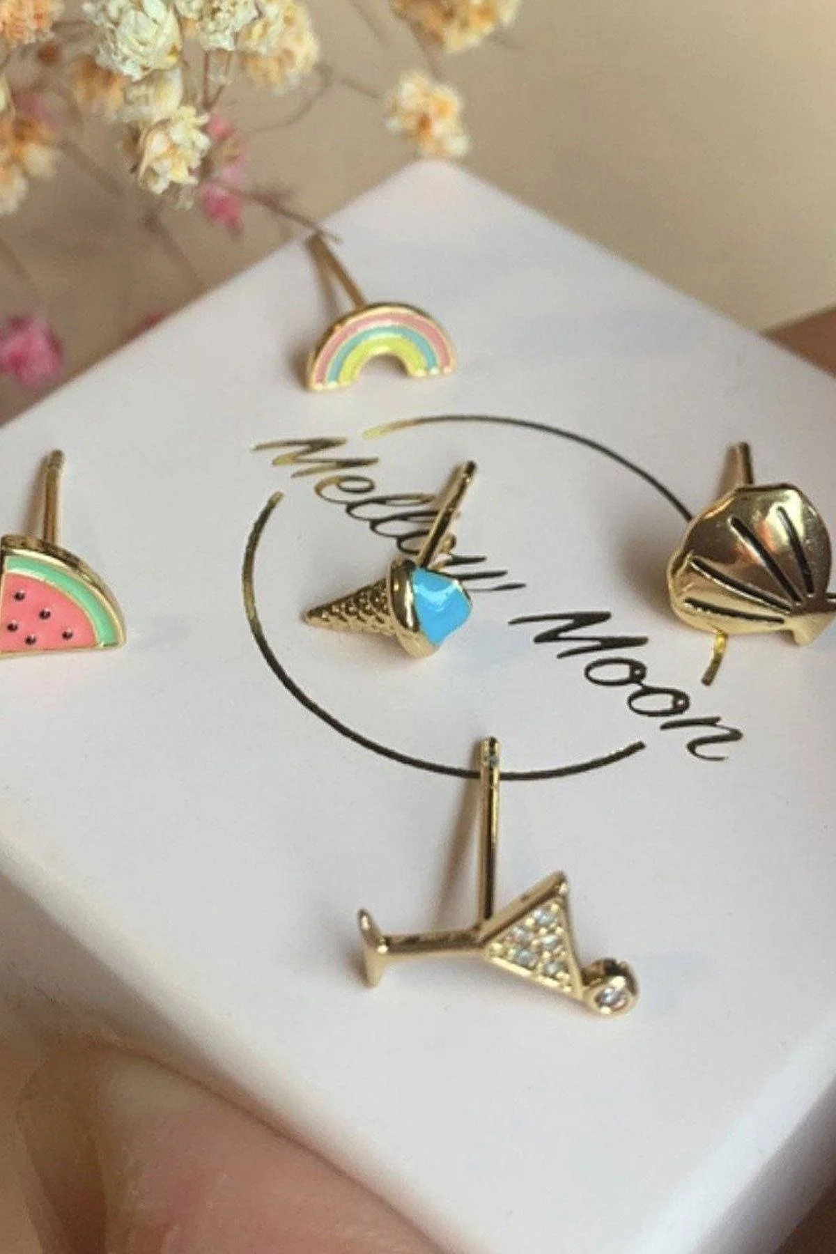 Mellow Moon Forgyldt ørering mmer kollektion