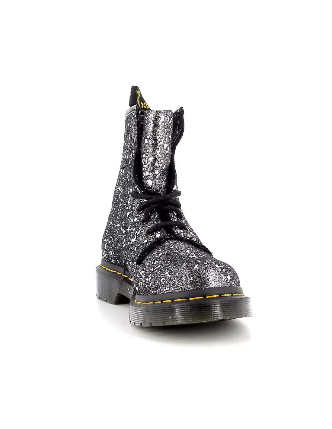 DR MARTENS 1460 PAINT SPLATTER SUEDE - Boots & bottines Blackmetallic
