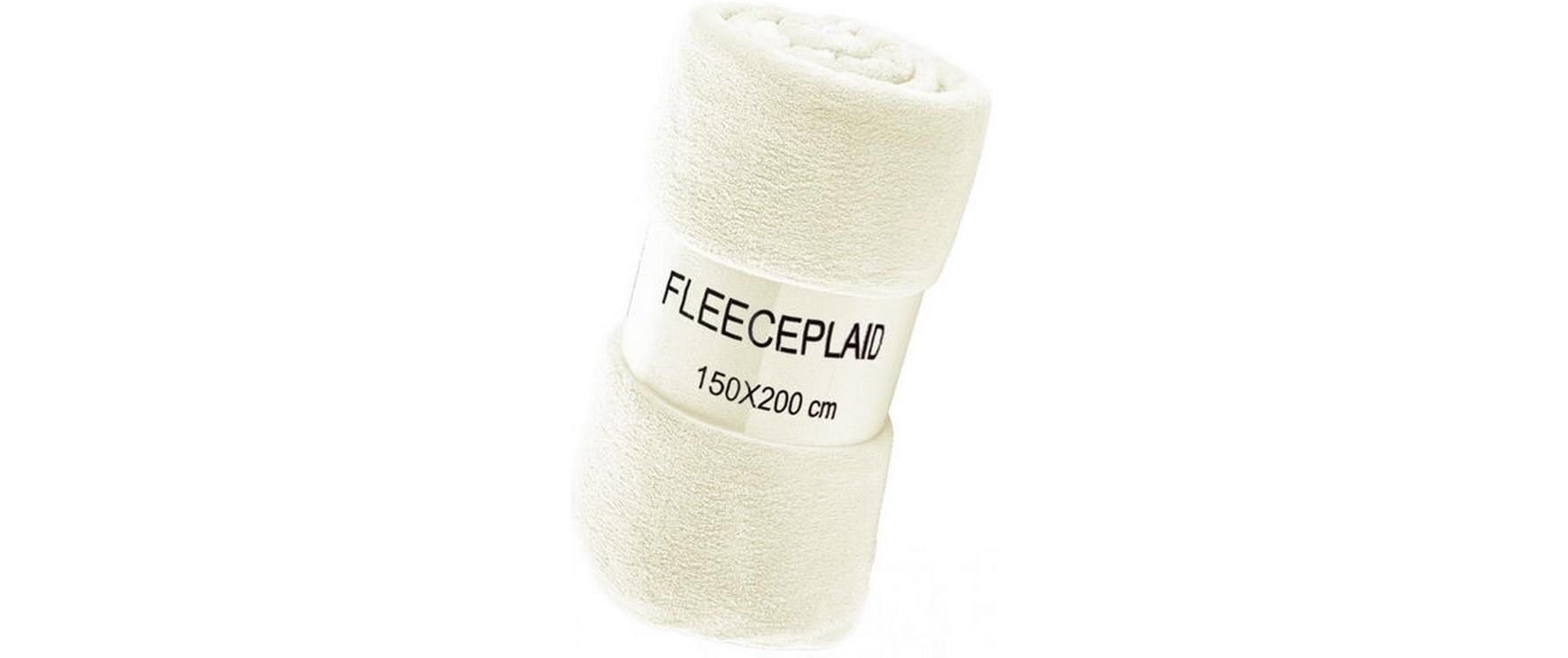 Decke Coral 150 x 200 cm, WollweissFleecedecke, 100% Polyester