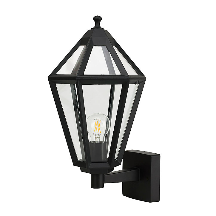 Applique murale montante Radley E27 IP44 GoodHome noir