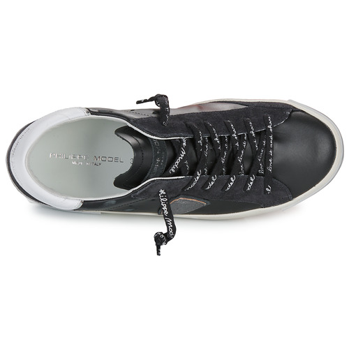 Philippe Model - PRSX LOW WOMAN Negro / Plata