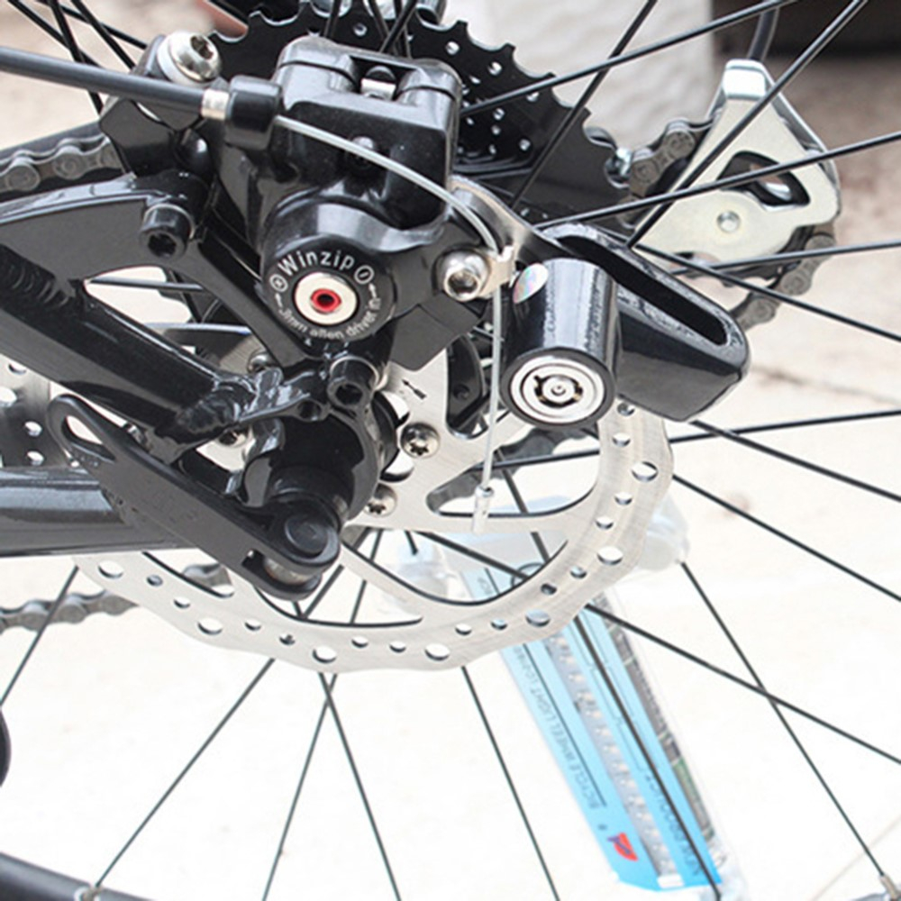 Fahrradschloss Velo Anti-Diebstahl Motorrad Sicherung   2 Schlüssel - Schwarz