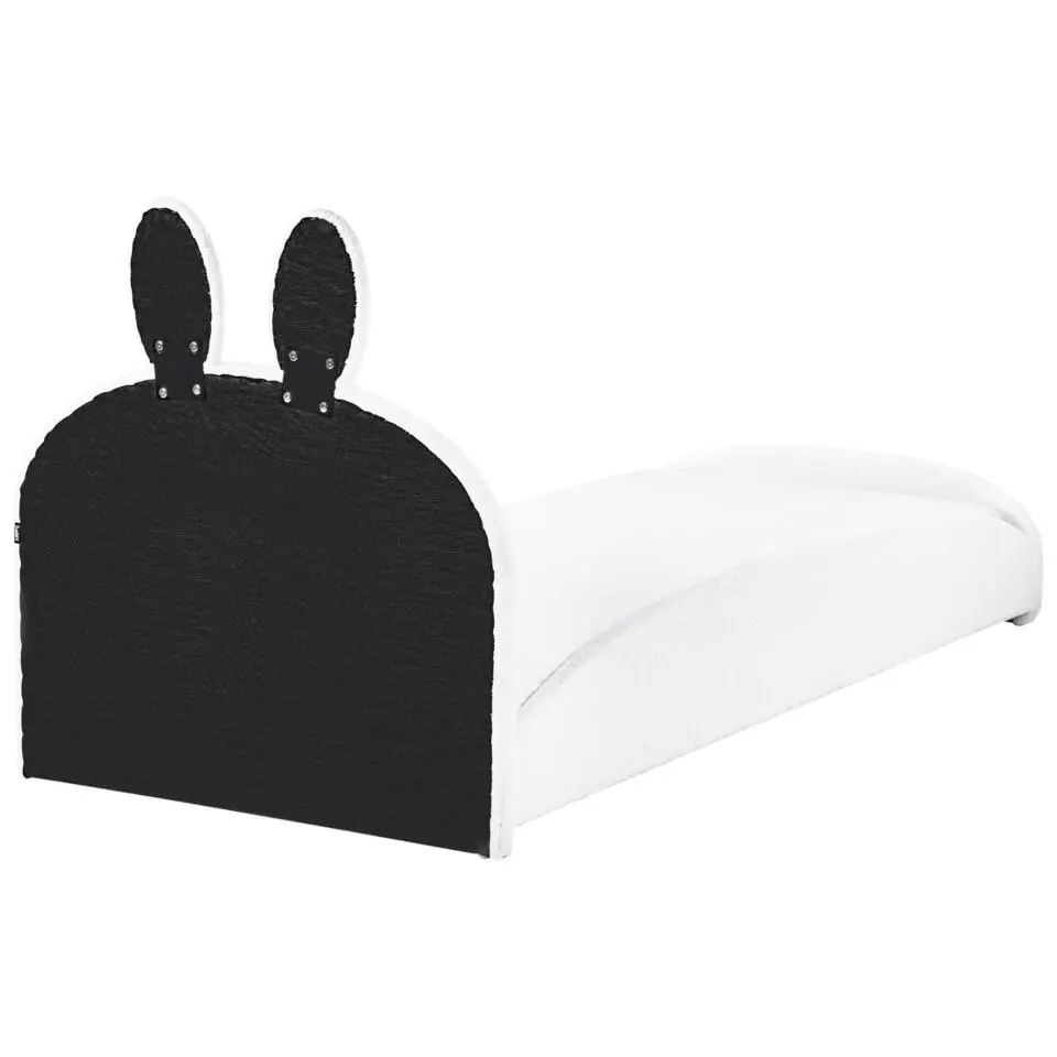 PERROS - Kinderbed - Gebroken wit - 90 x 200 cm - Bouclé