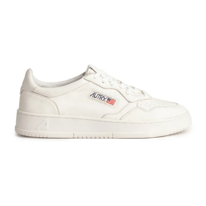 Autry Baskets Medalist Low Cuir de Chèvre | Blanc