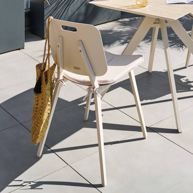 Lot de 2 chaises de jardin TERZANO Beige & Argile