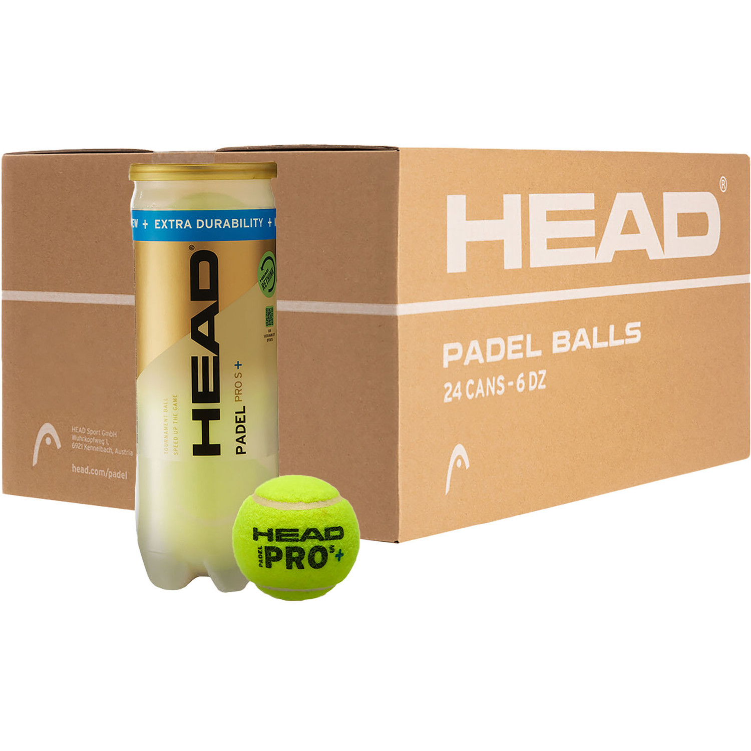 HEAD Padel Pro S+ 24x3 St. (6 Dozijn)
