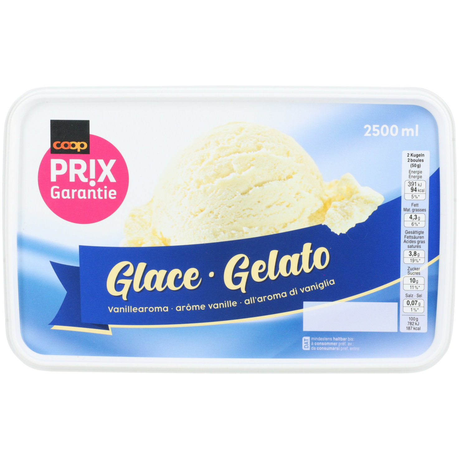 Prix Garantie Glace Vanille Dose