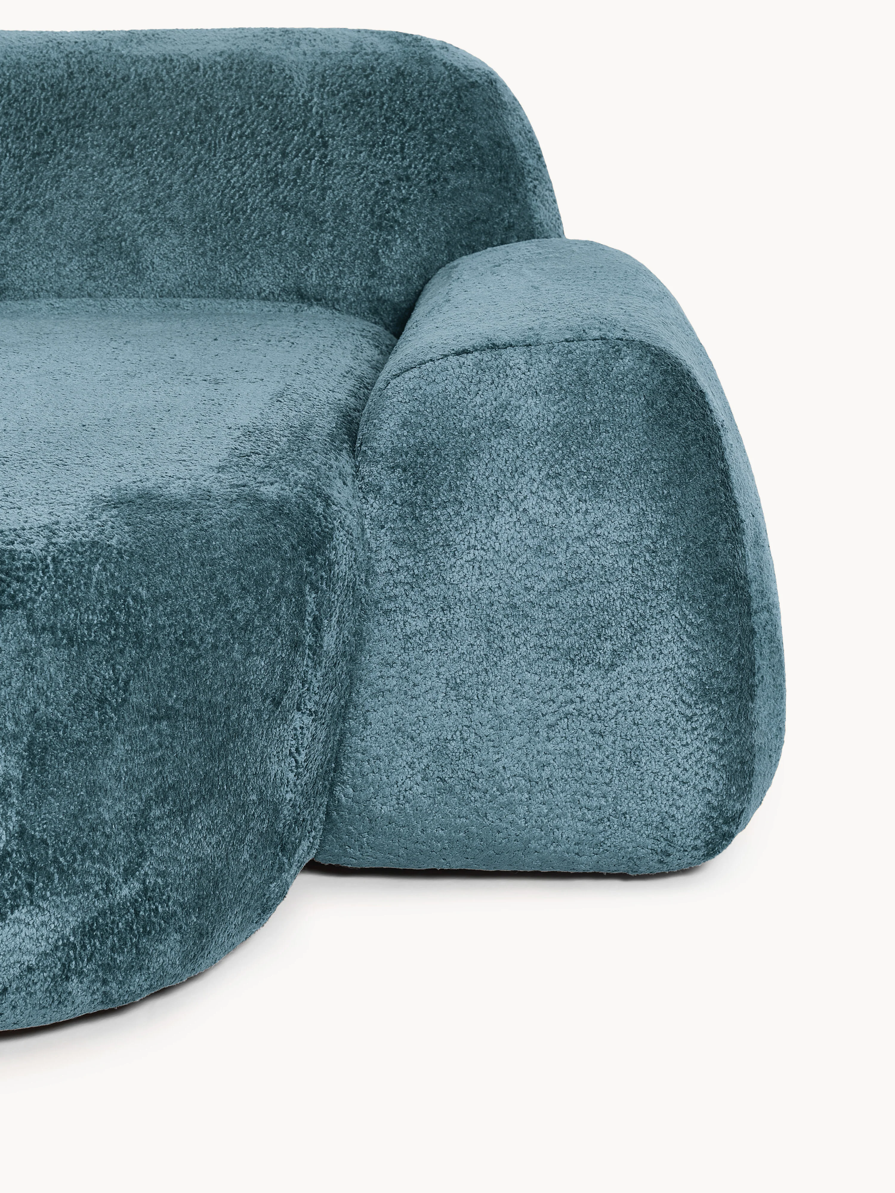 Modulaire teddy-bouclé hoekbank Wolke (4-zits)