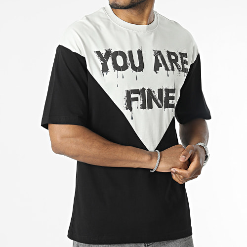 Tee Shirt Large Gris Noir