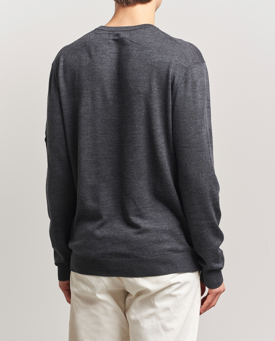 Les Deux Greyson Merino Knit Dark Grey Melange