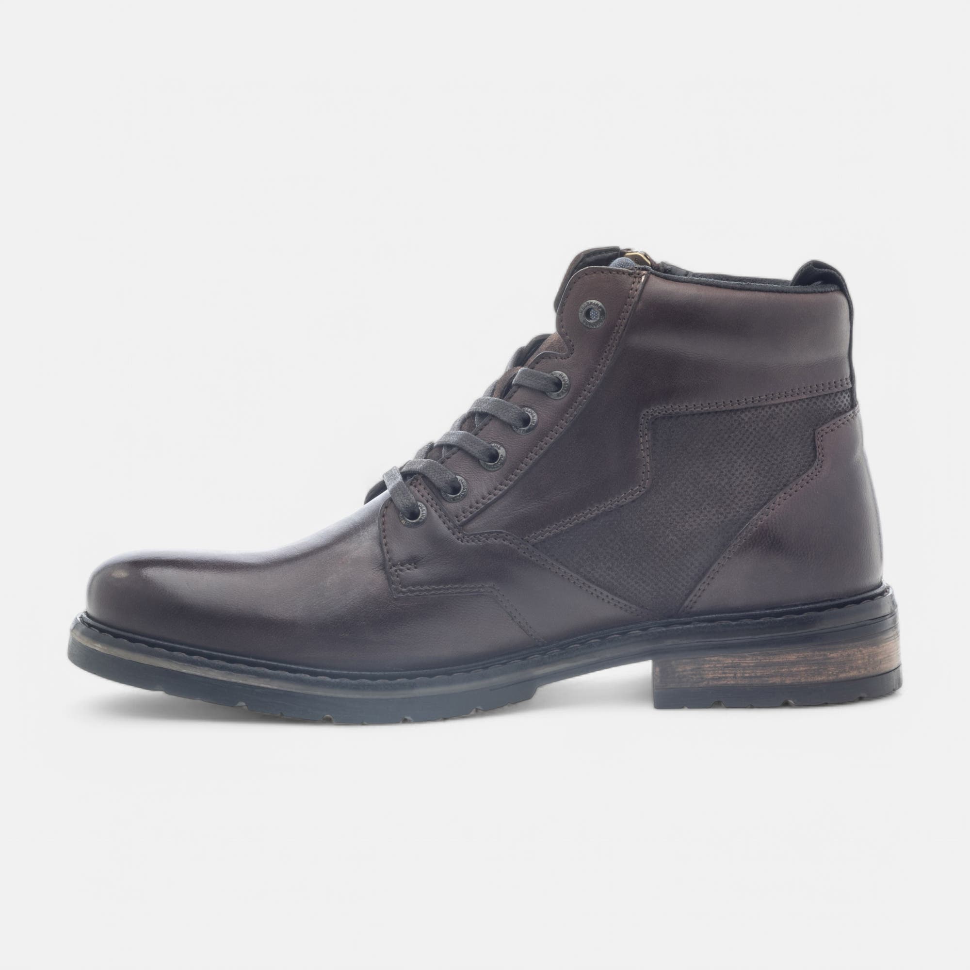 Boots Homme en cuir marron