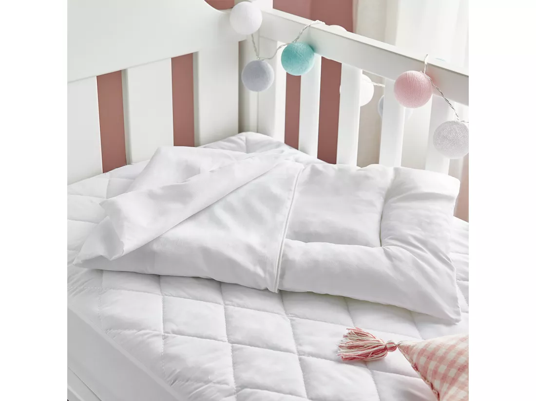 Oreiller anti-acariens pour enfants, déhoussable, 100% coton