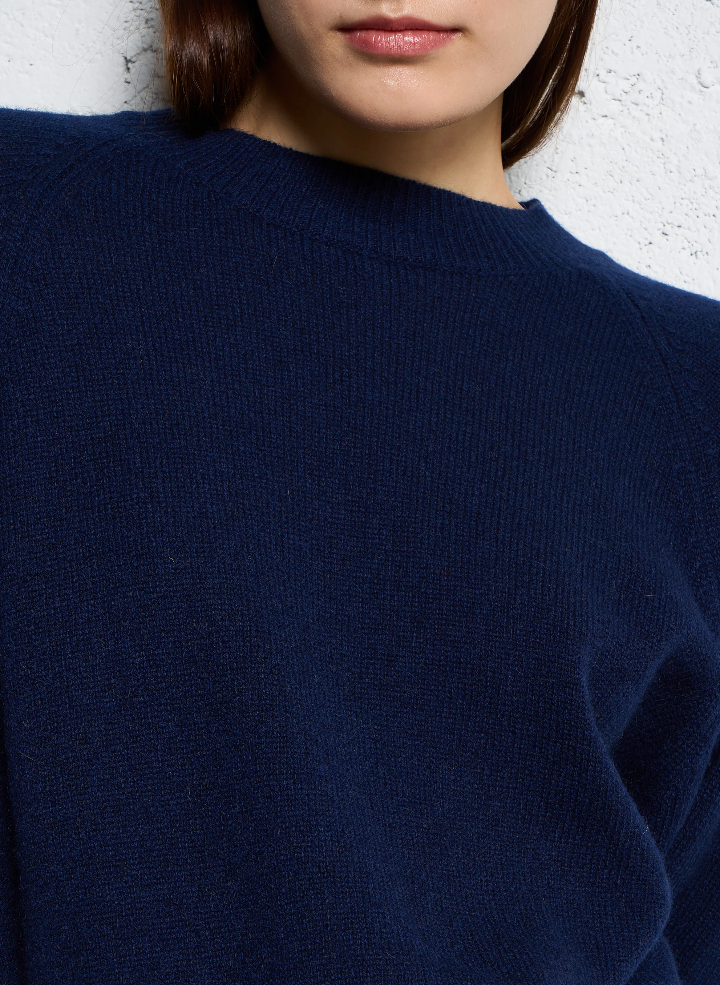 GANTO - Pull droit en laine mélangée | Bleu