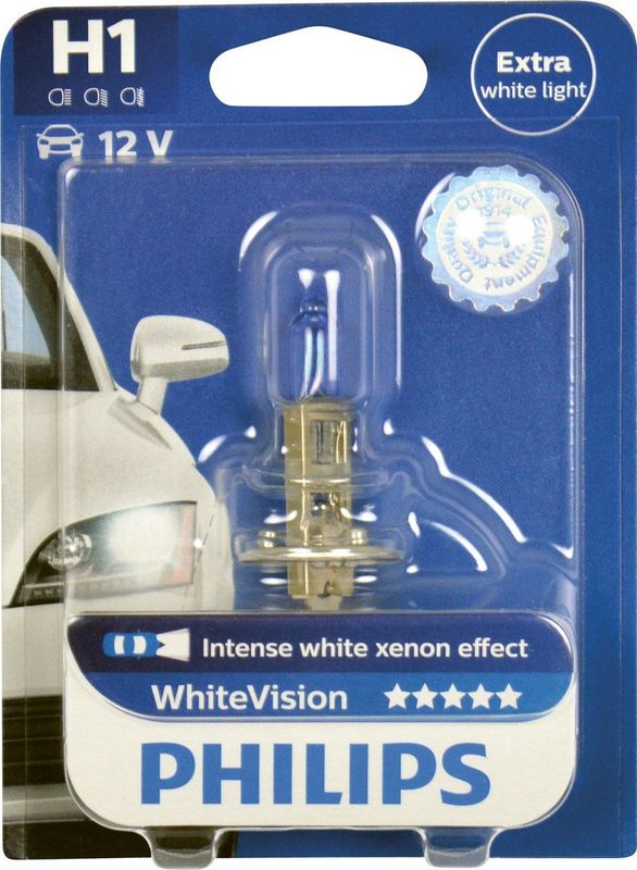 Philips - 12258WHVB1 - Koplampen - Wit - H1 - 12V - 55/60W