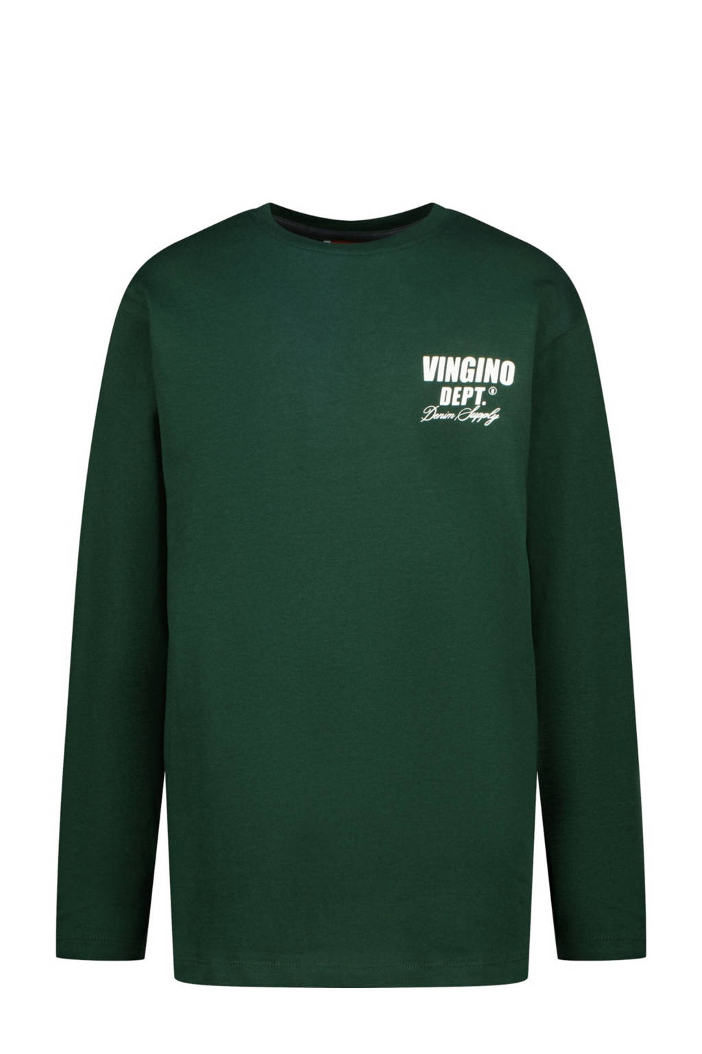 Vingino longsleeve Basic met printopdruk donkergroen