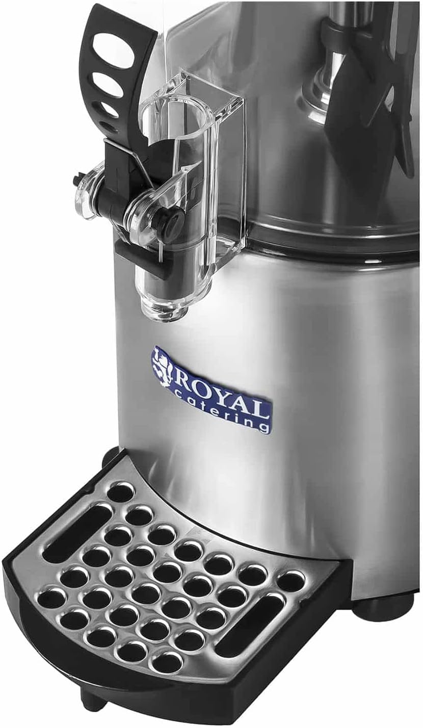 Royal Catering RCSS-3 Kakaodispenser Schokoladenspender (3 L Kapazität, 1.200 W, 90 °C, Rührflügel) Silber