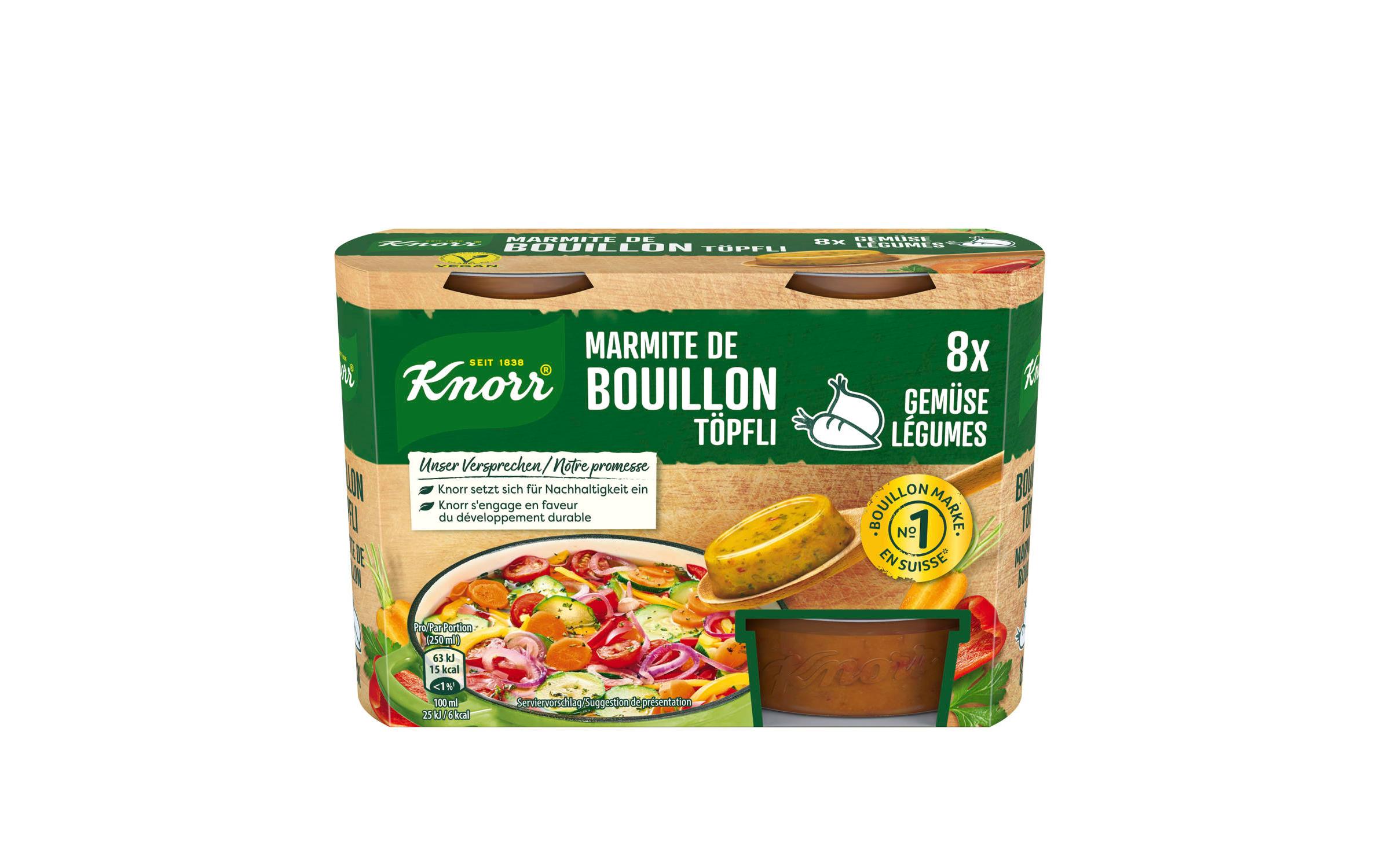 Gemüse-Bouillon Pur 8 Töpfli 224 gGemüsebouillon im Töpfli