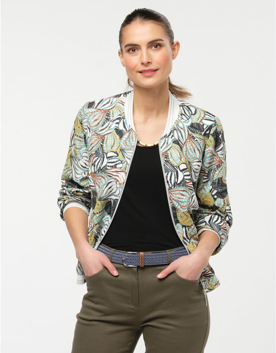Bombers kaki à motifs