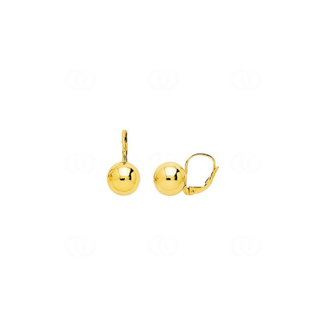 Ohrringe 750/18 K Gelbgold hohl Ø 10mm