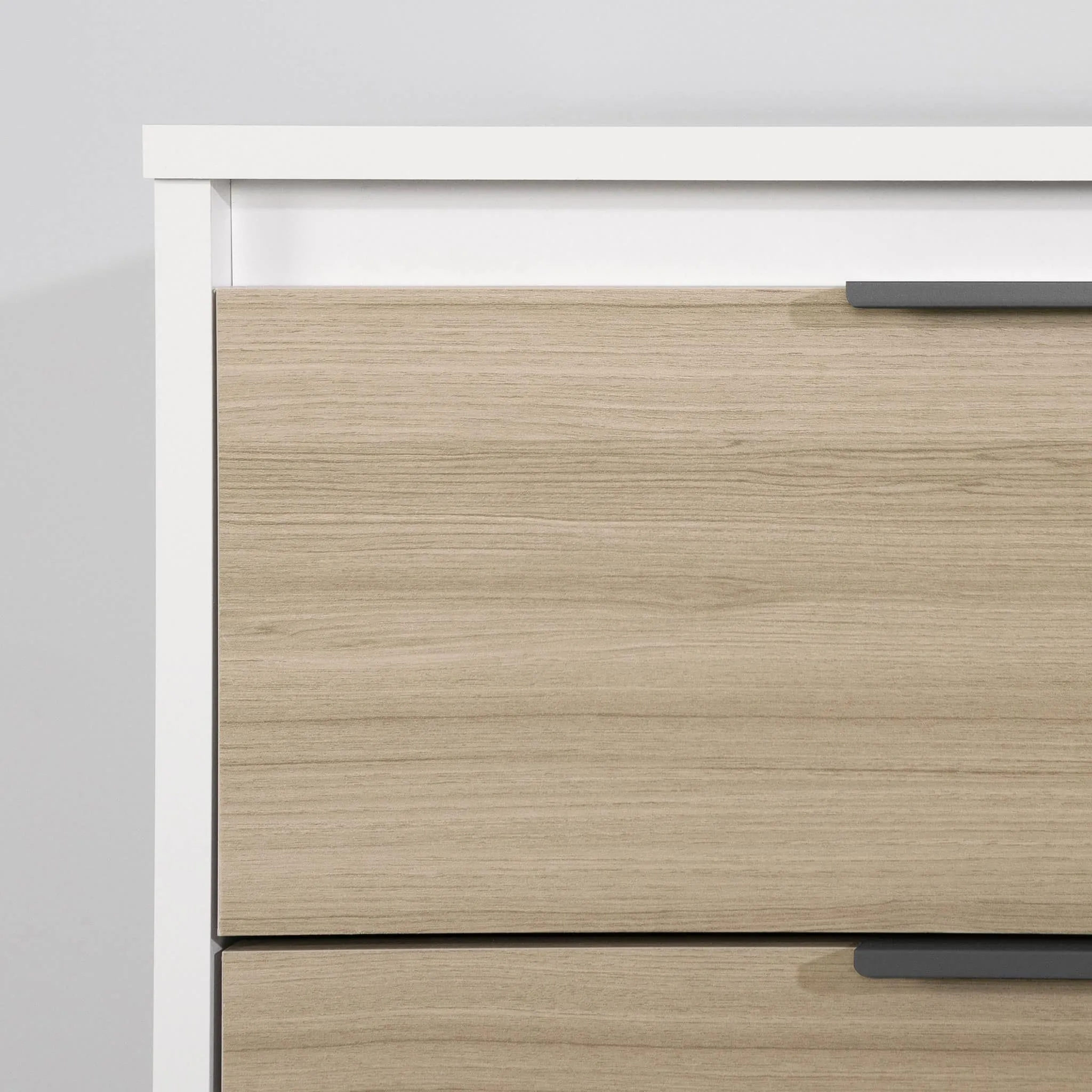 South Shore Commode 5 tiroirs - Hourra Orme naturel et Blanc