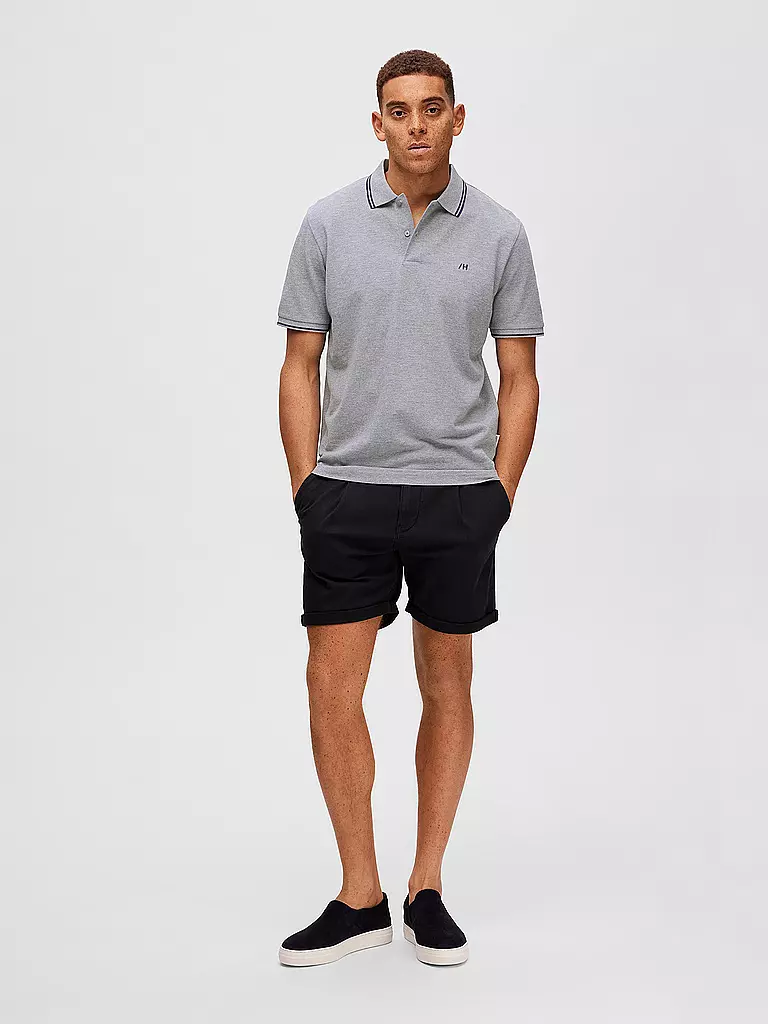 SELECTED Poloshirt SLHDANTE  grau