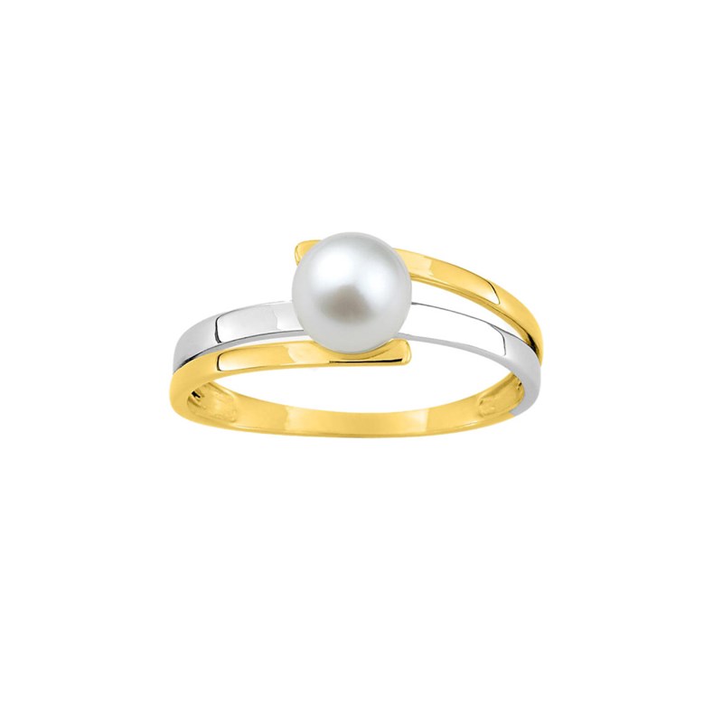 Bague femme - perle - Or 9 Carats