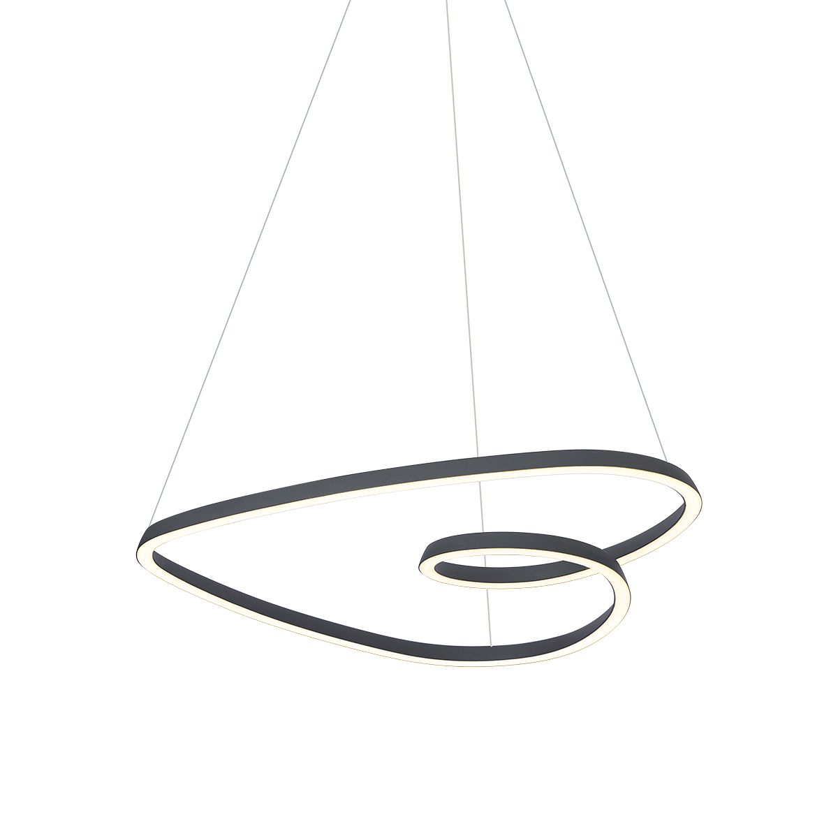 Scandinavische hanglamp zwart 72cm incl. LED 3-staps dimbaar - Circuit