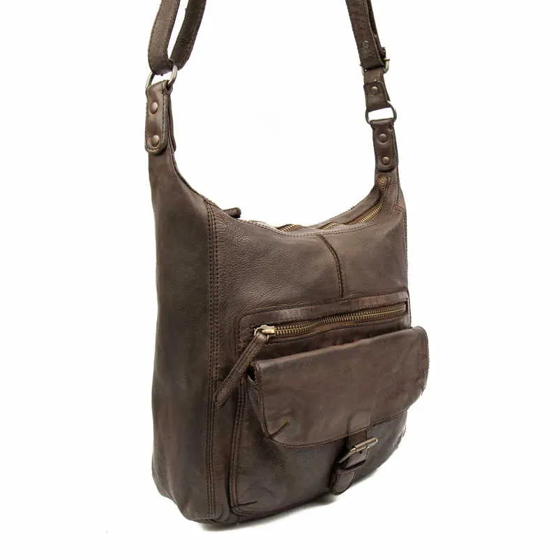 BEAR DESIGN Beuteltasche Braun Leder