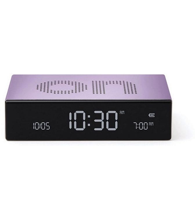 Lexon Digitalwecker Flip Premium Violett LCD-Wecker