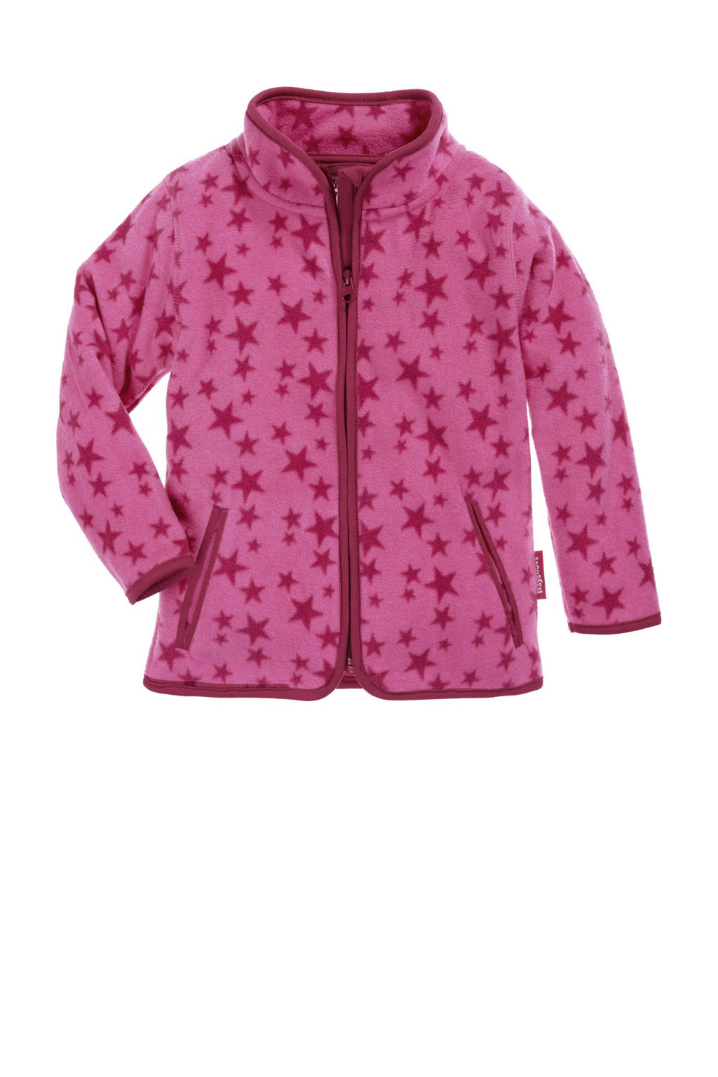 Playshoes fleece vest Stars met sterren roze/fuchsia