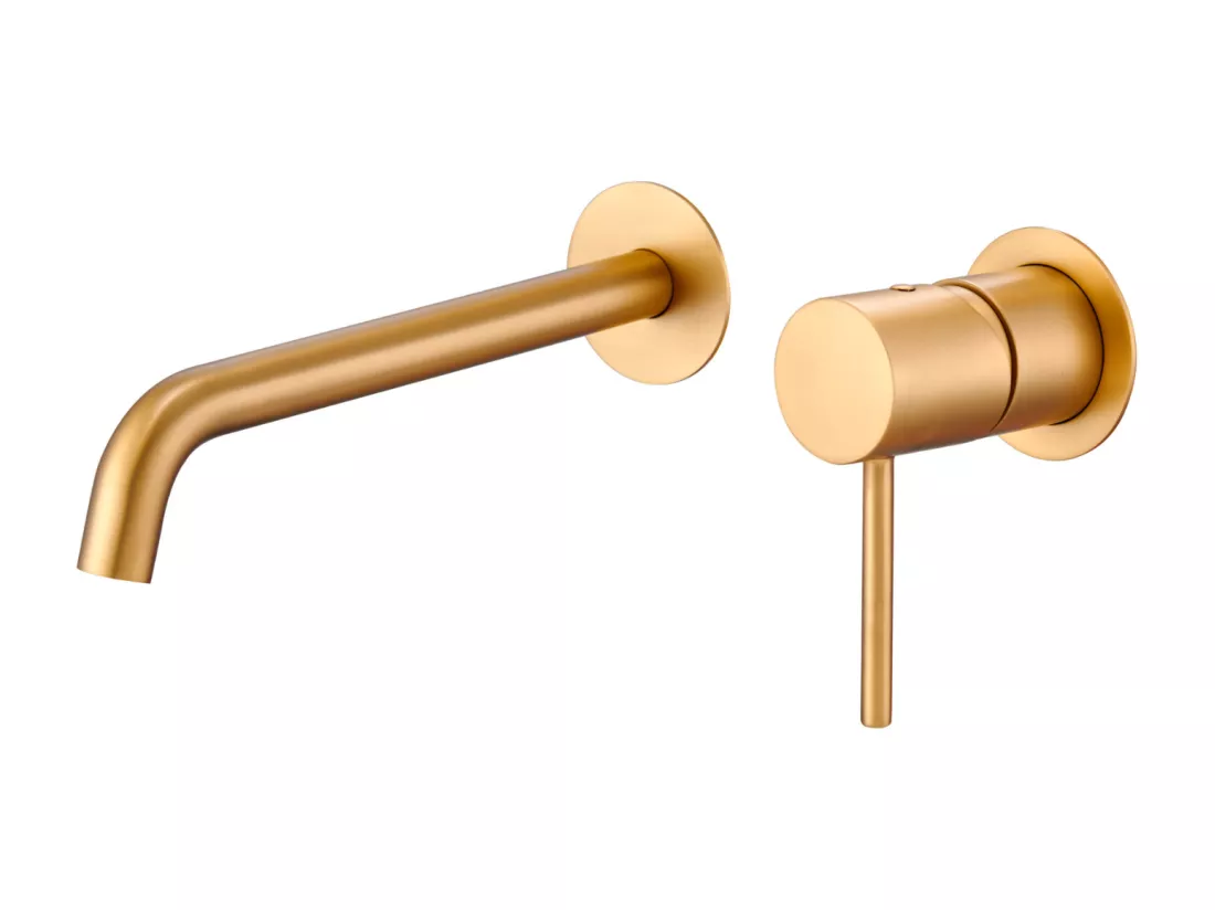 Robinet Mitigeur de Lavabo anti-calcaire Encastré Or Brossé IMEX MONZA GLM039/OC