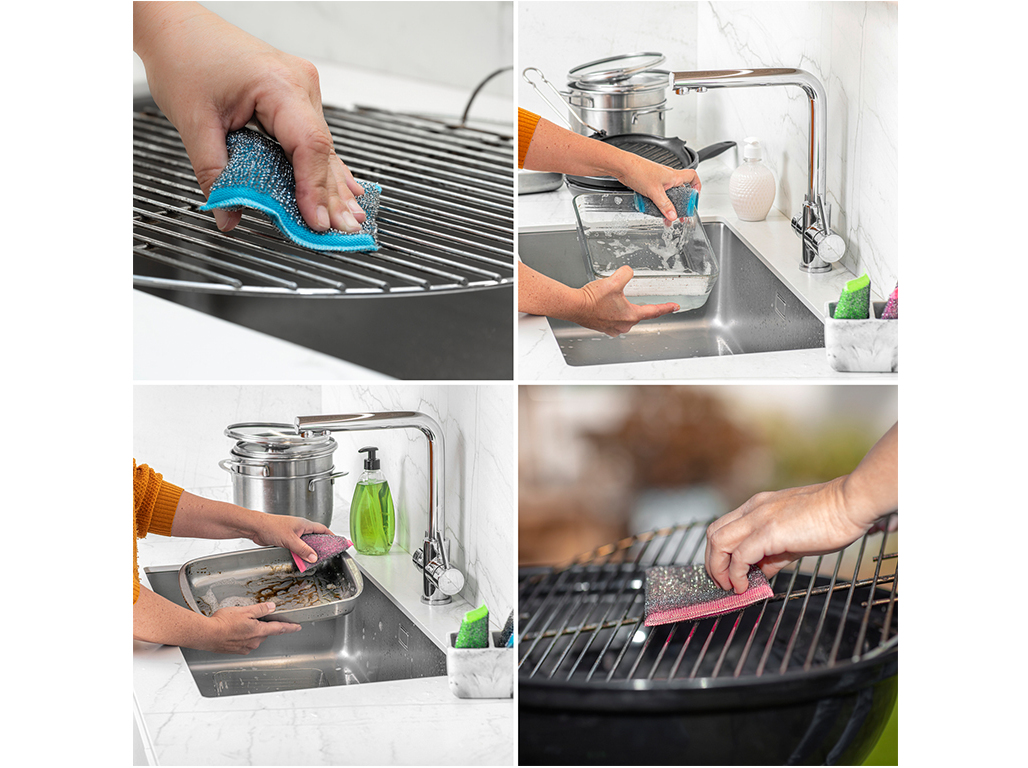 ESFREGÃO VILEDA POWER INOX COLORS 2 UN