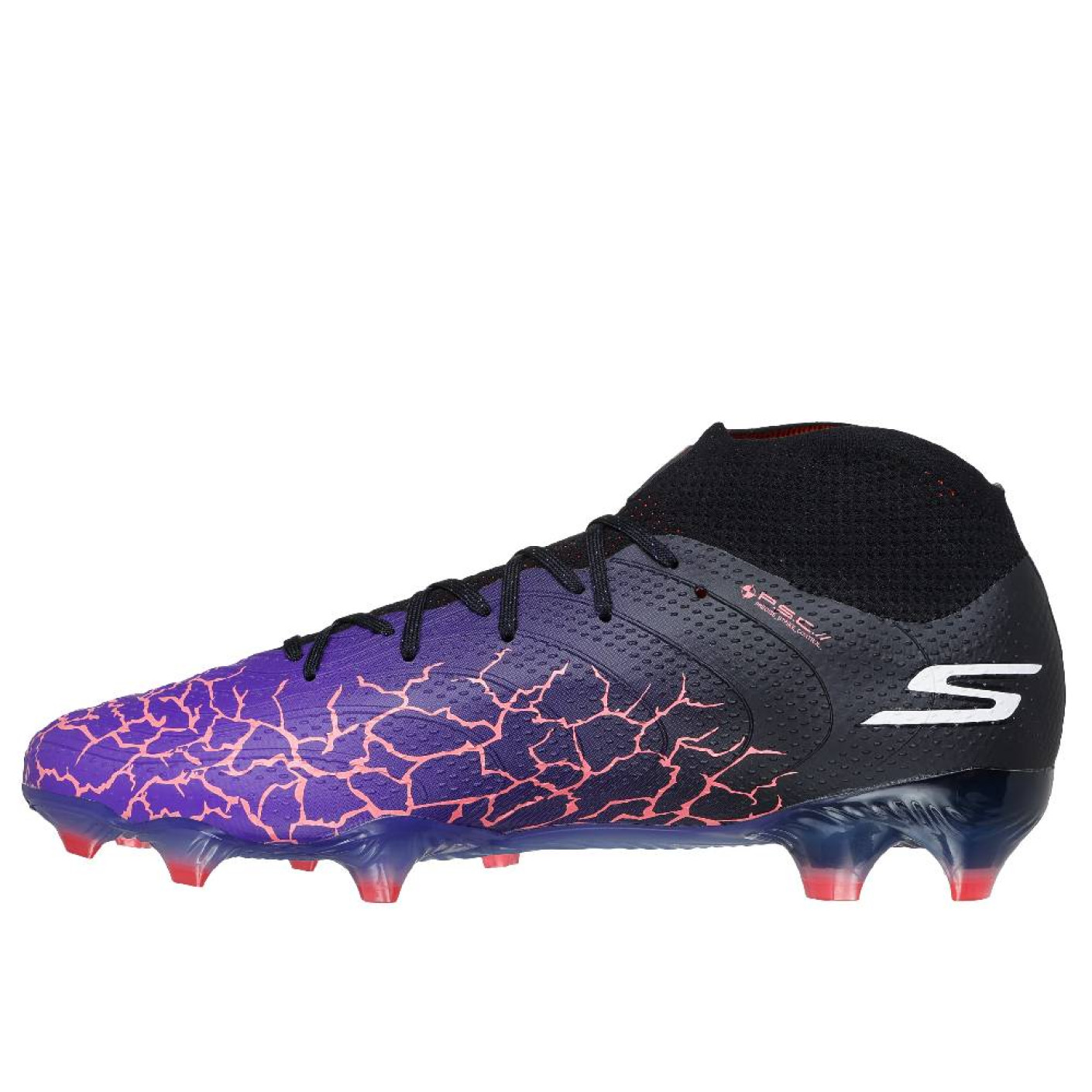 Skechers SKX_1.5 Elite High Gras Voetbalschoenen (FG) Paars Zwart Oranje Zilver