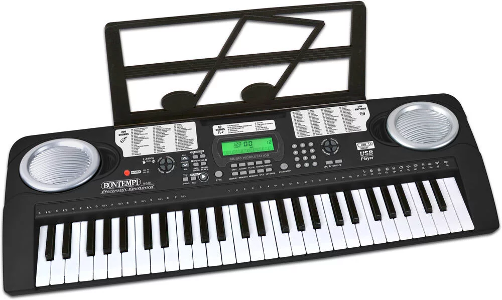 CLAVIER NUMERIQUE 54 TOUCHES  AVEC  PIEDS EN METAL ET ADAPTATEUR PORT USB