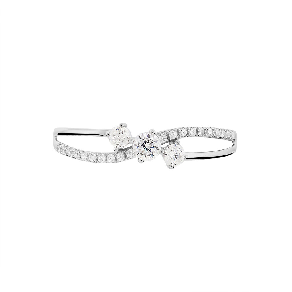 Bague Edwige Or Blanc Oxyde De Zirconium