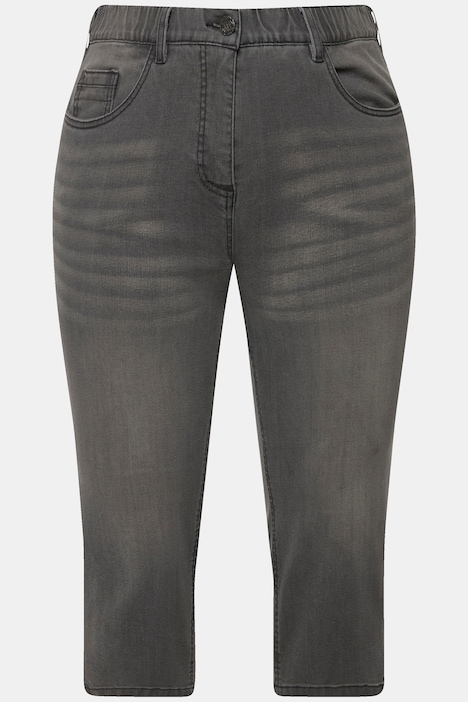 Capri Jeans Sarah, schmale 5-Pocket-Form, Saumschlitz