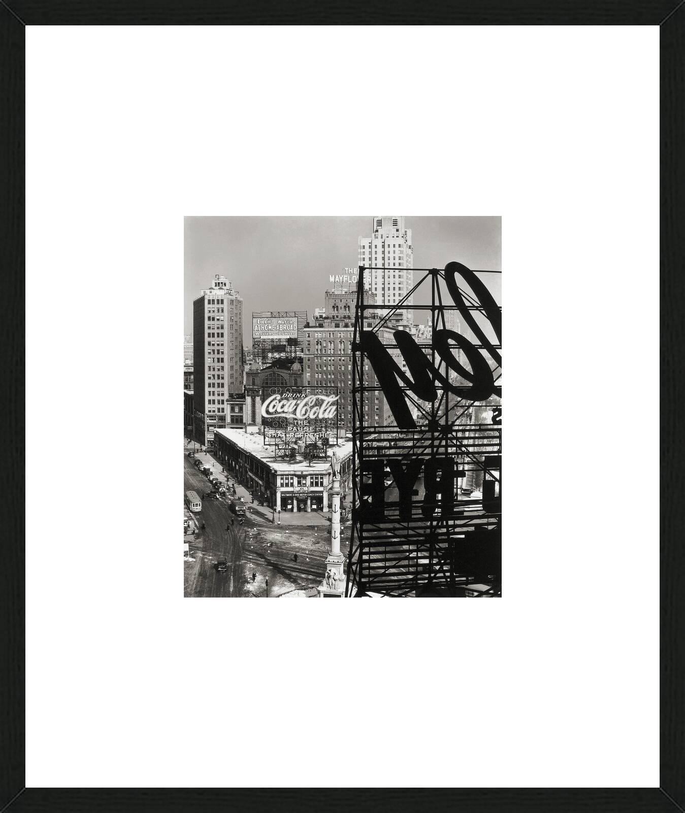 Columbus Circle, New York by Berenice Abbott - Open Edition.
