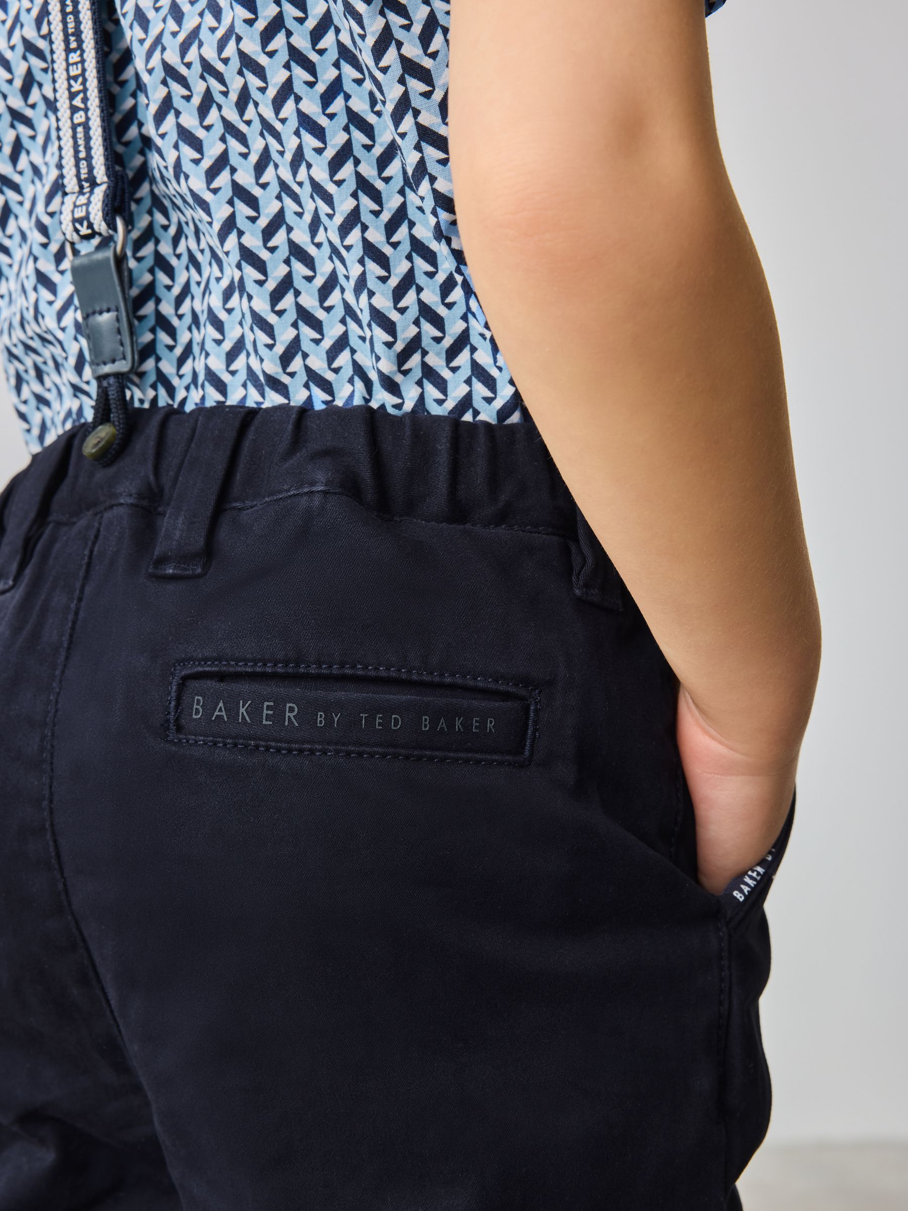 Marineblauw - Baker by Ted Baker Shirt Trousers and Braces Set