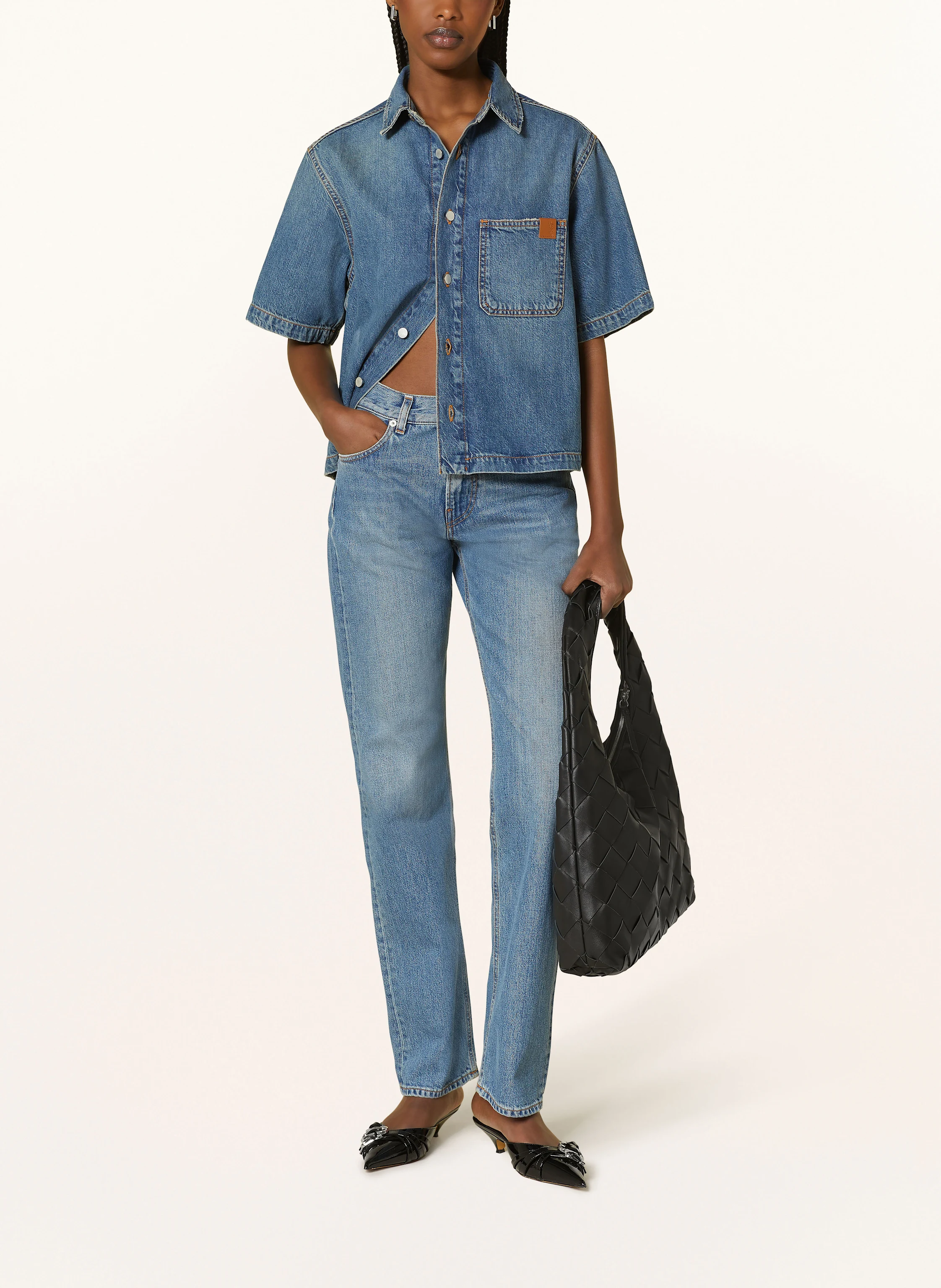HAIKURE Jeansbluse OLIVE