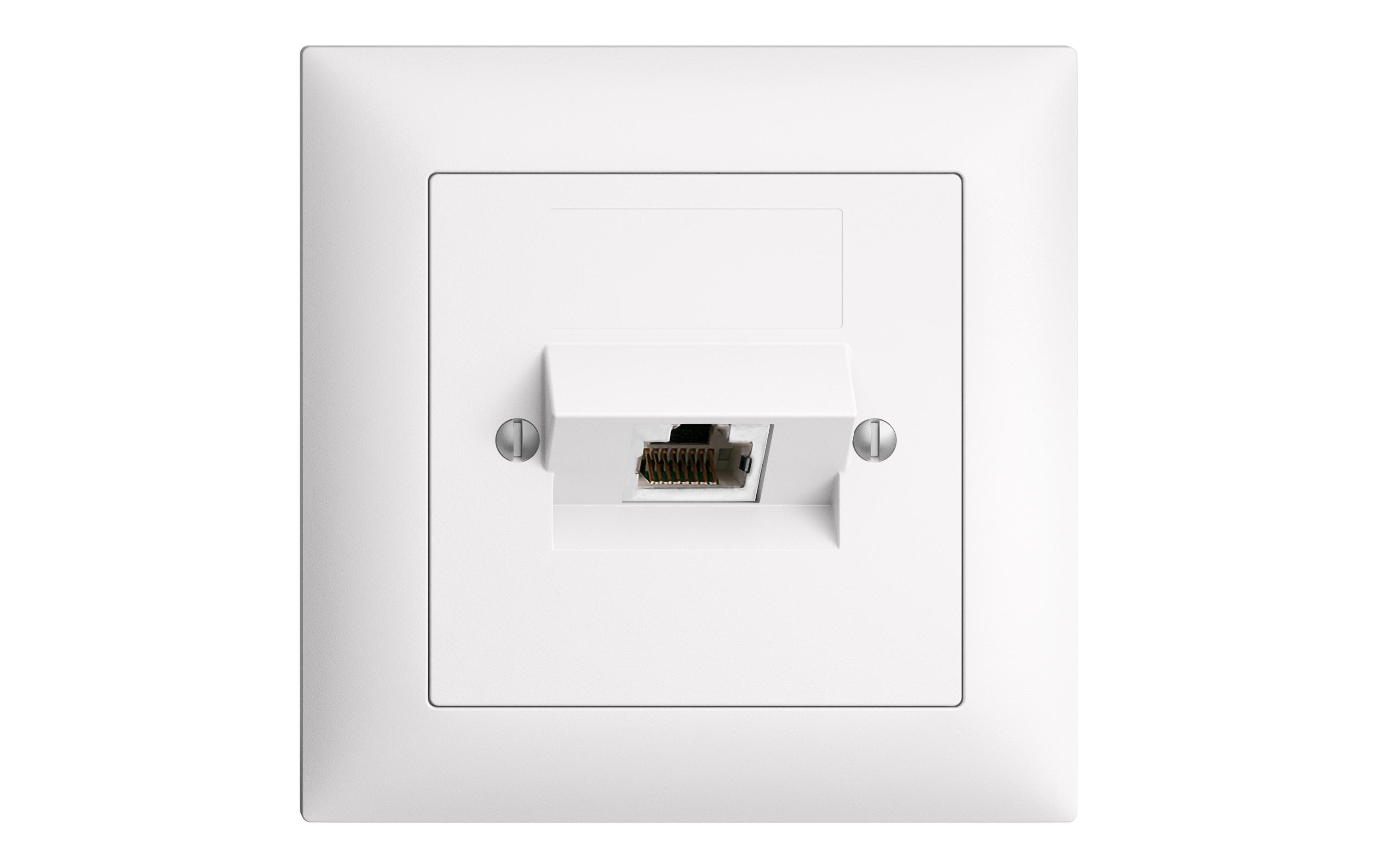 Netzwerkdose UP 1x RJ45, geschirmtNetzwerk Steckdose ITplus RJ45, geschirmt, weiss