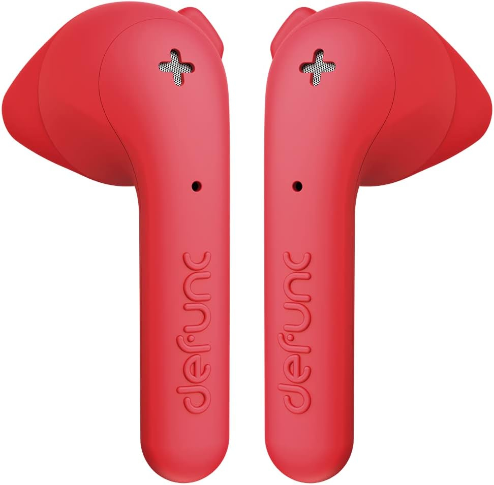 True Music TWS Bluetooth 5.2 In-Ear Kopfhörer Headset IPX4 mit Ladecase (D4273M) - Rot