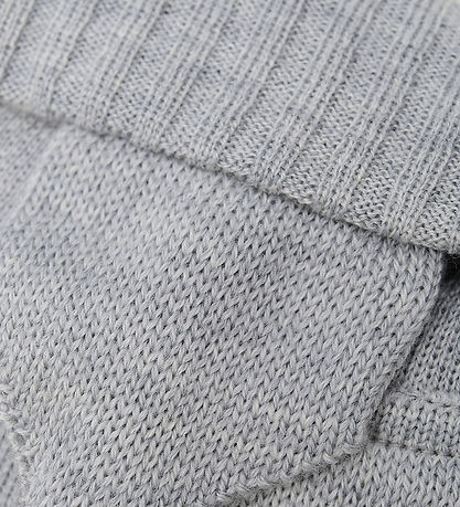 Huttelihut Mütze m. Ohrenklappen - Strick - Wolle - Medium+ Grey
