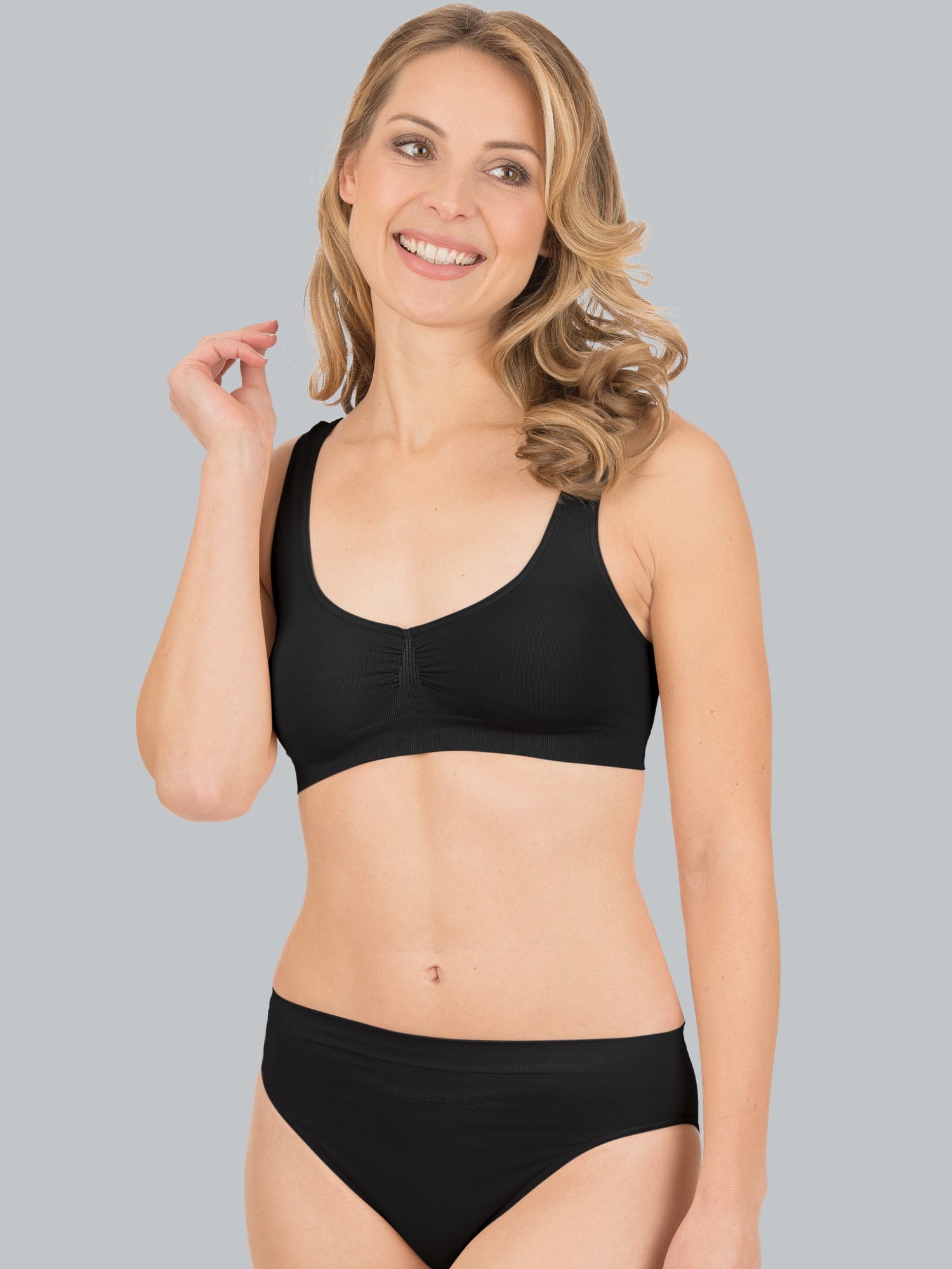 Bustier aus Polyamid/Elastan Schwarz
