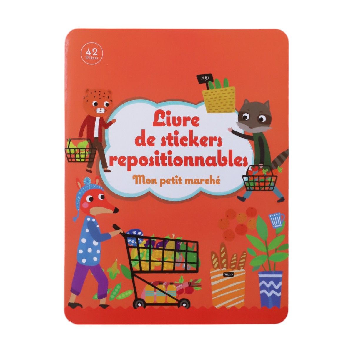 Livre stickers repositionnables Mon petit Marché Mercredi et Patati