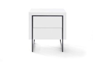 Nachtkonsole TED 50 x 55 x 40 cm weiß Matt/schwarz