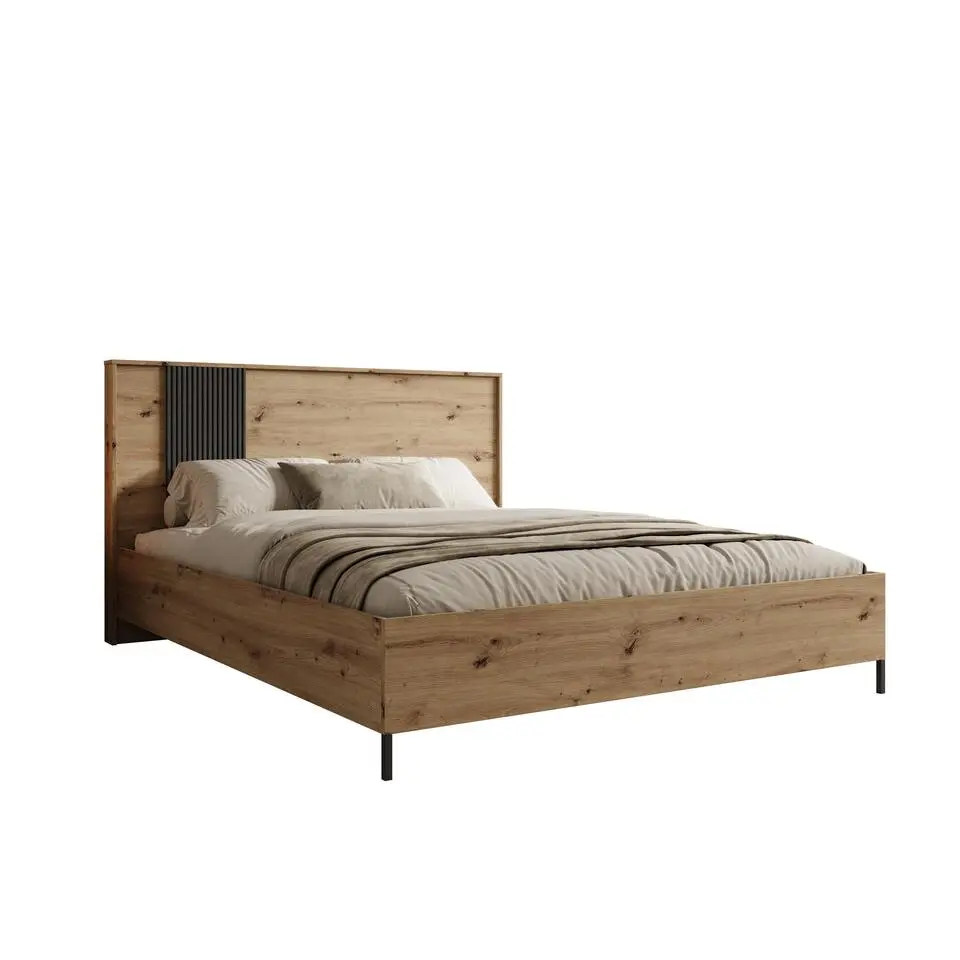 Meubella - Capri - Tweepersoonsbed - Eiken - 160x200 cm